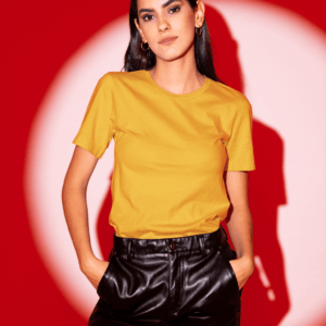 Feminina Lisa Premium(Amarela)100% Algodão